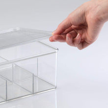 Load image into Gallery viewer, Save on mdesign stackable plastic tea bag holder storage bin box for kitchen cabinets countertops pantry organizer holds beverage bags cups pods packets condiment accessories 4 pack clear