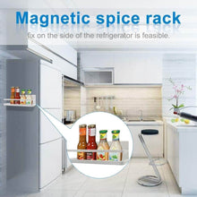 Load image into Gallery viewer, Shop spice rack monoled spice rack organizer magnetic single tier fridge spice rack shelves organizer space saving storage rack for refrigerator kitchen cabinet cupboard pantry door seasonings white