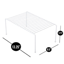 Load image into Gallery viewer, Cheap smart design kitchen storage shelf rack w scratch resistant feet medium steel rust resistant finish for cups dishes cabinet pantry organization kitchen 13 25 x 6 inch white