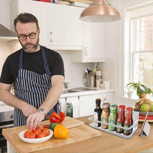 Load image into Gallery viewer, Select nice spice rack monoled spice rack organizer magnetic single tier fridge spice rack shelves organizer space saving storage rack for refrigerator kitchen cabinet cupboard pantry door seasonings white