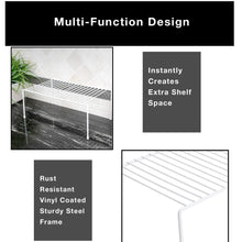 Load image into Gallery viewer, Buy now smart design kitchen storage shelf rack w scratch resistant feet medium steel rust resistant finish for cups dishes cabinet pantry organization kitchen 13 25 x 6 inch white