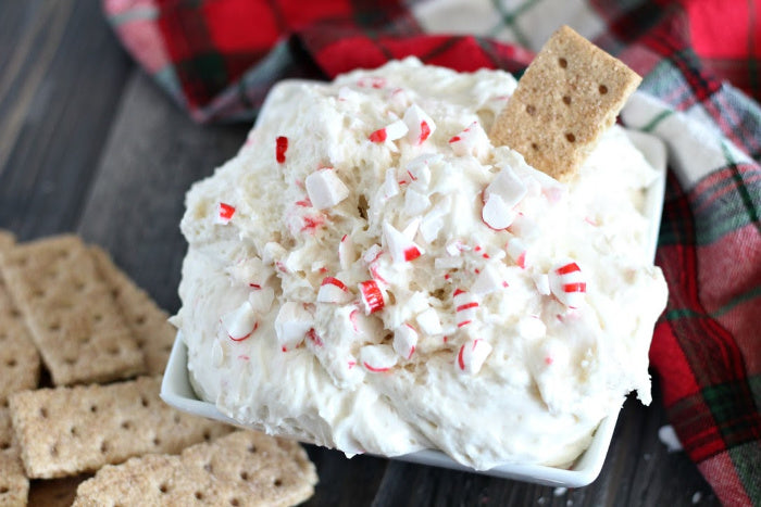 I’ve been dying to share my Peppermint French Vanilla Cake Mix Dip with you
