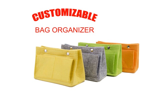 CUSTOMIZABLE Felt make up bag, bag insert organizer, utensil bag - Color option avaible by SenamonBagOrganizer