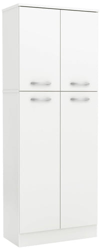 Discover south shore 4 door storage pantry with adjustable shelves pure white