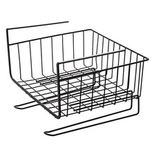 Load image into Gallery viewer, Home aiyoo heavy duty under shelf basket with paper towel holder for pantry cabinet closet wire rack storage basket wardrobe office desk space save bathroom kitchen organizer baskets for extra storage