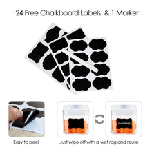 Load image into Gallery viewer, Shop airtight food storage containers vtopmart 7 pieces bpa free plastic cereal containers with easy lock lids for kitchen pantry organization and storage include 24 free chalkboard labels and 1 marker