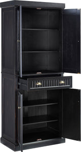 Storage organizer crosley furniture seaside kitchen pantry cabinet distressed black