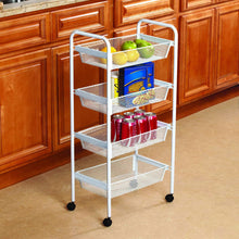 Load image into Gallery viewer, Best kitchen details simplify 4 drawer rolling utility storage cart organizer good for pantry office craft room garage closet classroom more 4 tier