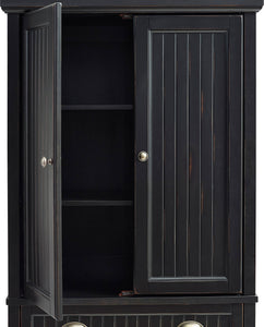 Shop here crosley furniture seaside kitchen pantry cabinet distressed black