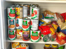 Load image into Gallery viewer, Shop for fifo can tracker stores 54 cans rotates first in first out canned goods organizer for cupboard pantry and cabinet food storage organize your kitchen made in usa